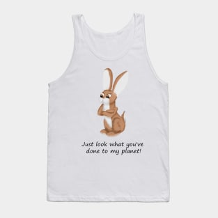 Angry Eco Bunny Tank Top